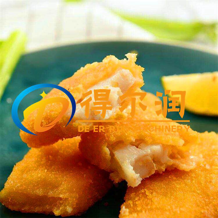 潮州芝士鸡排上浆裹糠机 速冻芝士食品加工设备 芝士蟹排上浆屑机