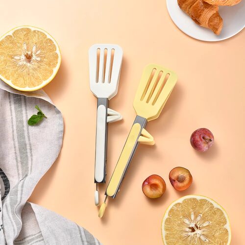 硅胶食物夹家用耐高温厨房户外烧烤油炸牛排夹子专用不锈钢食品夹