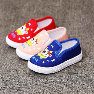 春秋儿童帆布鞋 儿童韩版男女童鞋帆布鞋宝宝软底休闲鞋低帮小孩