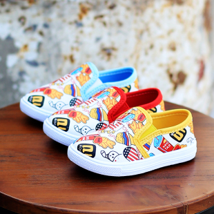 春秋软底宝宝布鞋新款儿童帆布幼儿园室内鞋中小童户外潮款休闲鞋