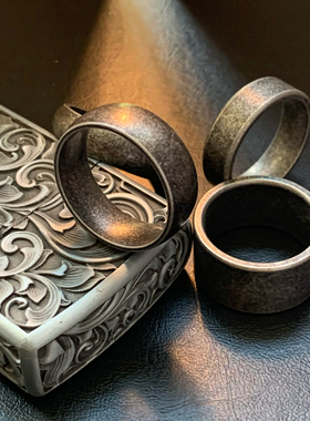 素戒合集-古法权戒钛钢弧形尾戒