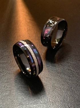 云紫幽梦-高级感钛钢食指戒指飒