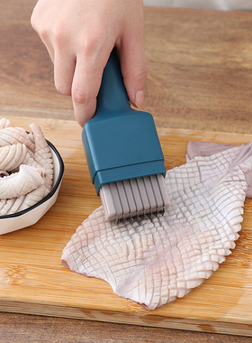 智途鱿鱼花刀可调式鲍鱼猪腰鸡肫改花雕刻工具多功能切鸭胗拉花刀