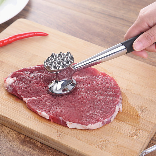 实心松肉锤家用断筋松肉针厨房锤肉锤子打肉器牛排猪扒鸡排敲肉锤 - 封面