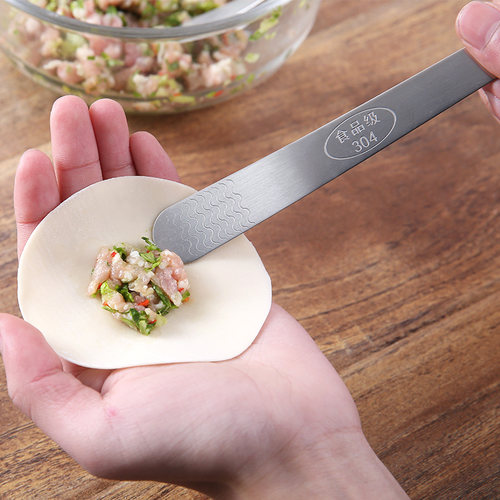 馅挑304不锈钢包板家用混沌铲子