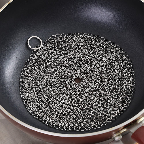 锅网环清洗铸铁锅神器钢丝球链子