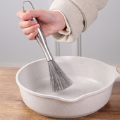 304不锈钢锅刷德式 长柄弹簧丝刷锅神器洗碗清洁去污专用钢丝刷子