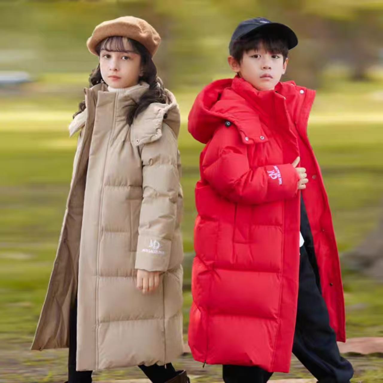 新款儿童羽绒服长款过膝加厚保暖