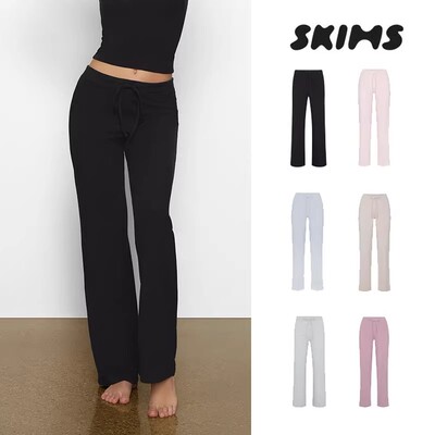 SKIMS抽绳长裤女宽松直筒现货