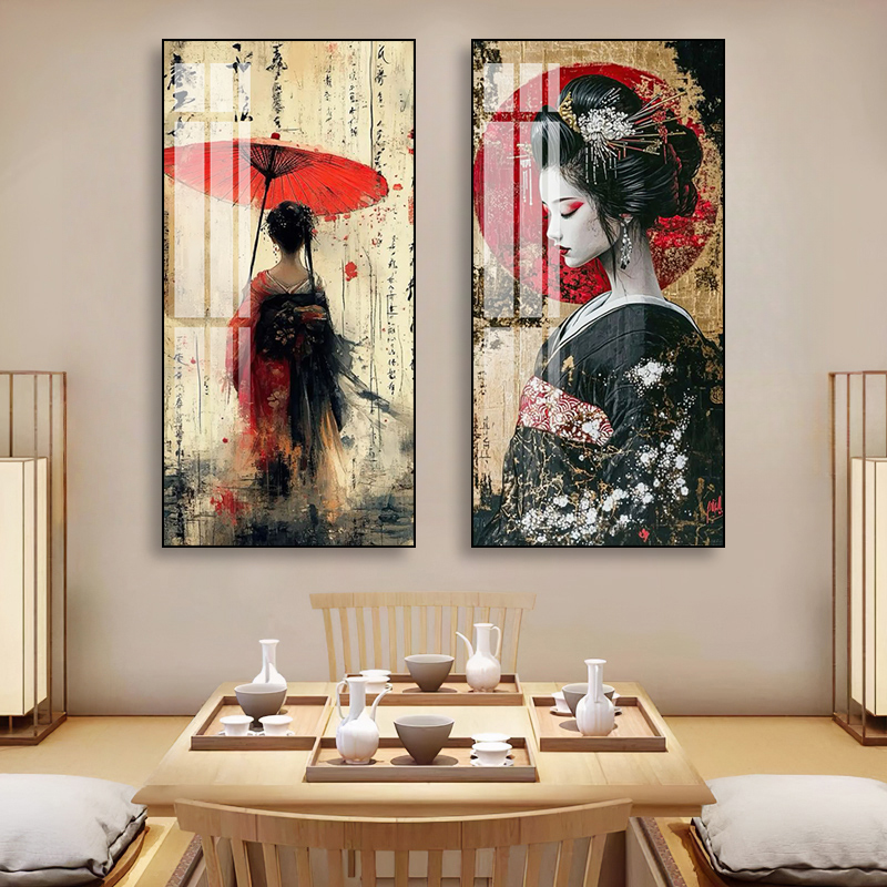 日本料理餐厅装饰画日式和风餐馆居酒屋壁画民宿酒店榻榻米挂画图片