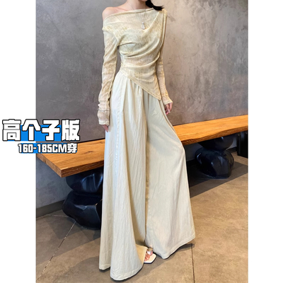 垂坠感冰丝山本阔腿裙裤女夏季