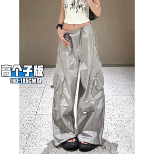 女秋爆款 裤 2025新款 加长版 子 美式 高个子辣妹爵士舞裤 速干伞兵工装