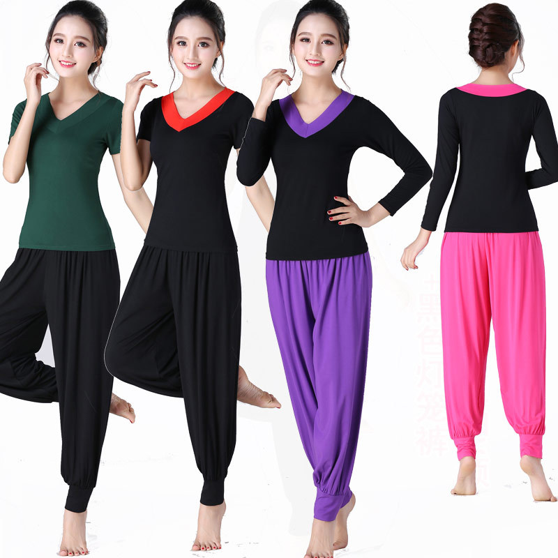 新款中老年广场舞服装套装莫代尔太极服大码瑜伽服晨练服女宽松春