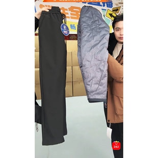 大潘专享 松紧腰休闲裤 男士 外穿加厚保暖直筒长裤 冬季 鹅绒裤