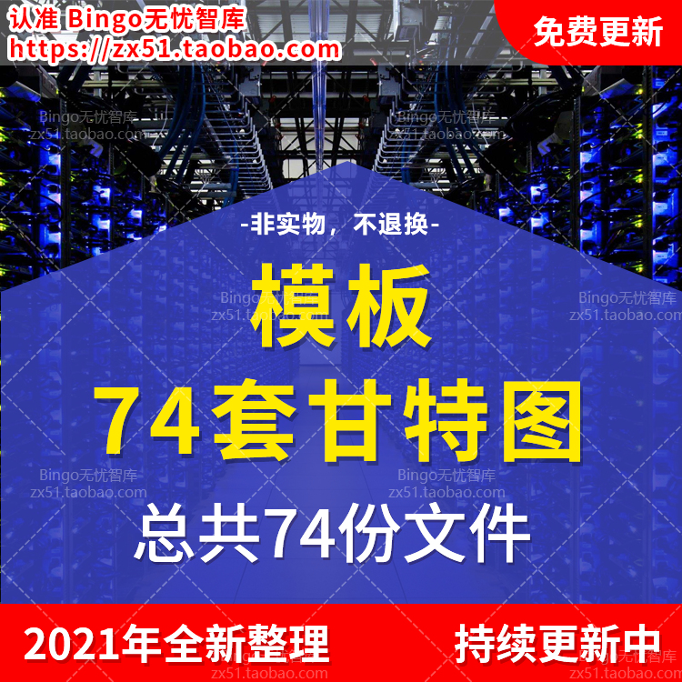 74套甘特图日程表项目工程管理计划项目业绩进度表Excel模板