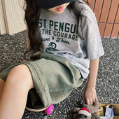 日系男童纯棉短袖 t恤夏季 新款 儿童T恤女DD潮牌同款 中大童半袖 体恤