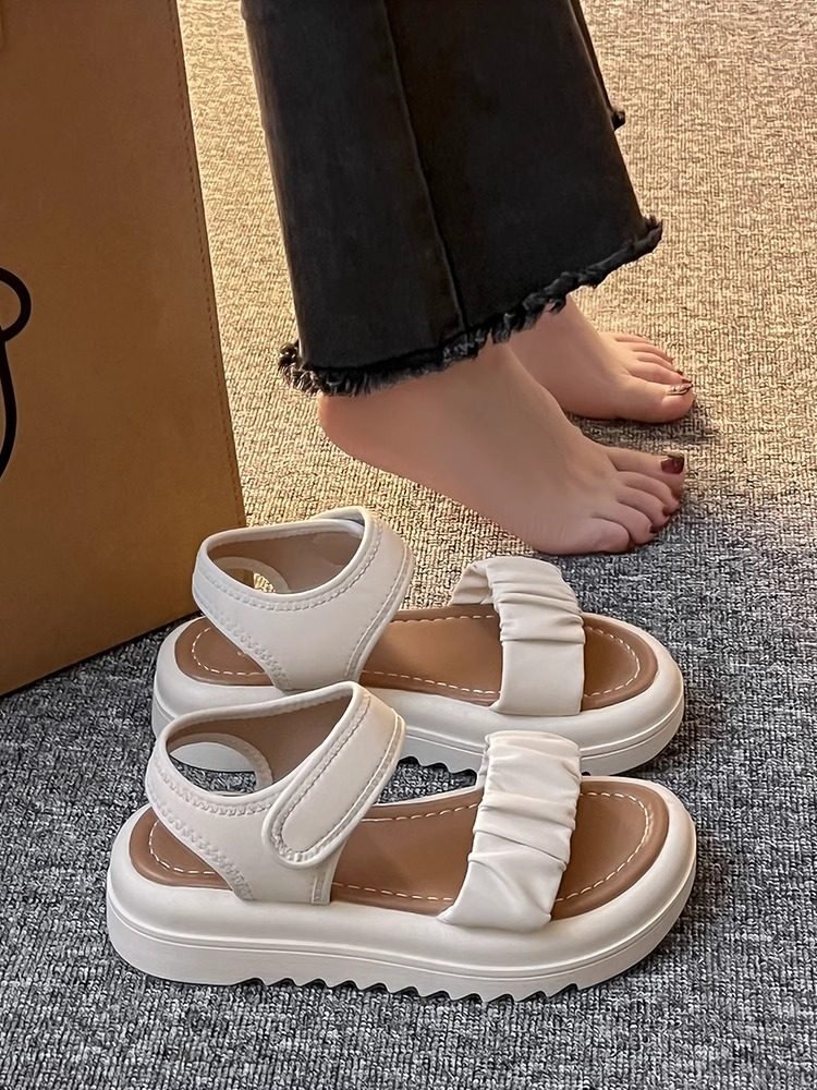 运动罗马凉鞋女外穿2025年夏季新款厚底百搭精致不累脚度假沙滩鞋,女鞋,休闲凉鞋,淘宝优惠券,粉丝福利购,淘宝优惠卷