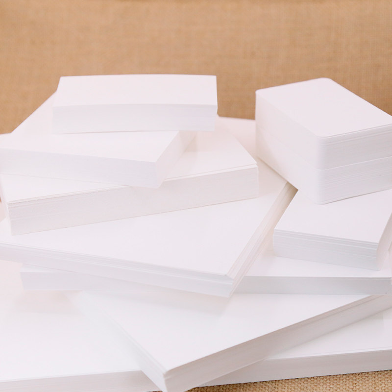 손으로 그린 ??카드 네덜란드 흰색 골판지 사각형 인사말 카드 복고풍 빈 엽서 책갈피 단어 카드 DIY 공예 재료