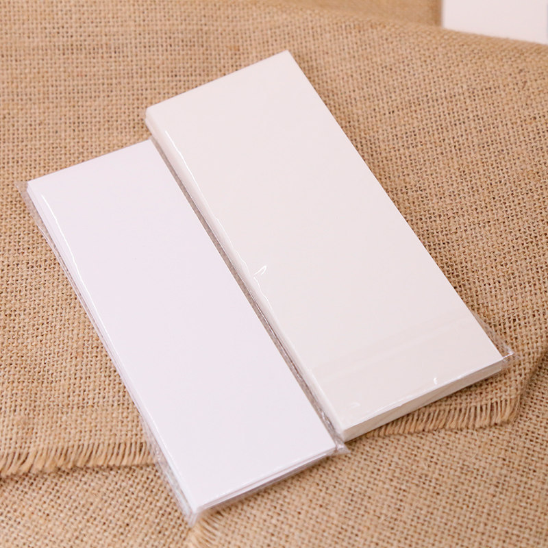 손으로 그린 ??카드 네덜란드 흰색 골판지 사각형 인사말 카드 복고풍 빈 엽서 책갈피 단어 카드 DIY 공예 재료