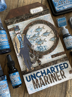 Distress Oxide 新色印台Tim Holtz喷雾uncharted mariner水手蓝