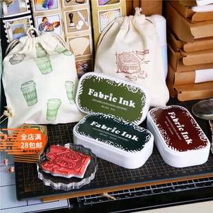 布用印台 大盒复古海绵手帐彩色剪贴多用细节好橡皮章印台印泥