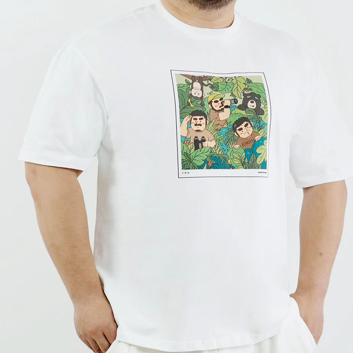 大码短袖熊熊暖叔可爱