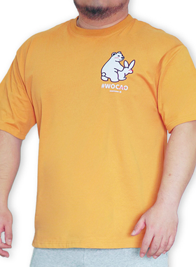 XANTHINE原创T恤兔年限定重磅OVERSIZE熊兔子莫兰迪配色大码纯棉