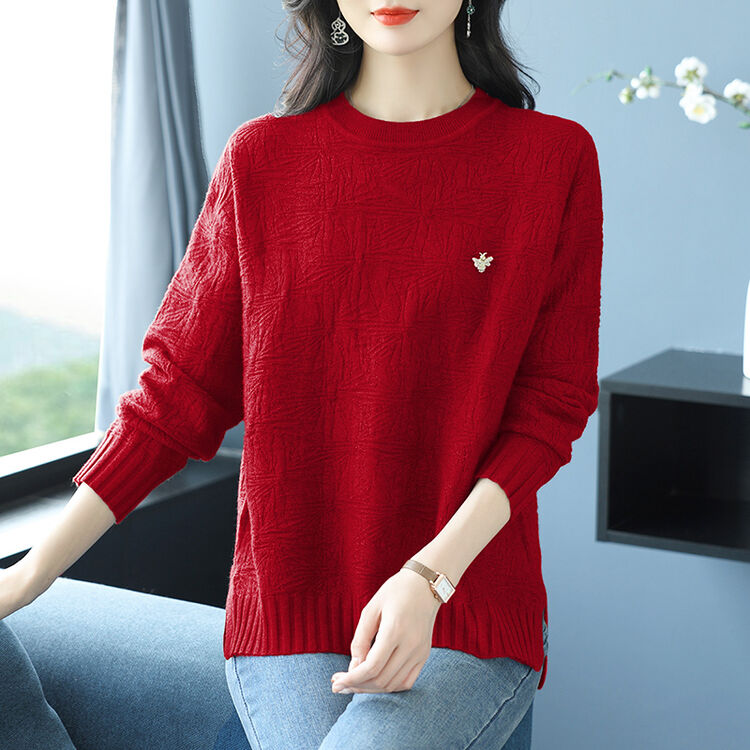 梵猫2025新款针织衫女中老年妈妈装大牌圆领复古中国风