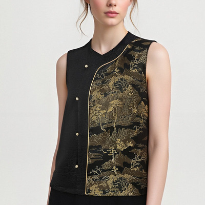 2025新款新中式国风马甲外套