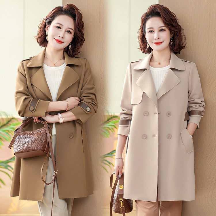 2025新款妈妈装春秋装风衣外套洋气小衫中老年女装