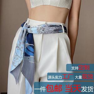 丝巾小长条女百搭春秋夏季细窄搭配衬衫新款2023衬衣发带围巾领巾