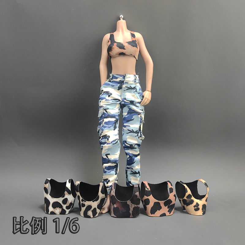 1/6超短豹纹背心12寸兵人衣服
