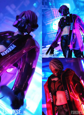 3.75寸赛博透明雨衣1/18兵人衣服适配酸雨暗源BFS可动玩具模型上