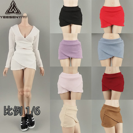 1/6交叉短裙12寸女兵人裙子6分娃娃衣服TBL手办可动布衣服装