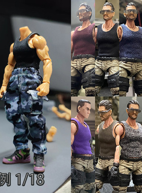 1/18兵人背心男女通用玩偶服装3.75寸玩具衣服BFS暗源YEESENYIYI