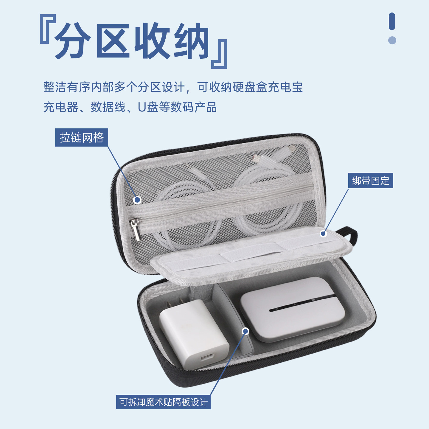 数据线充电器充电宝便携式收纳包