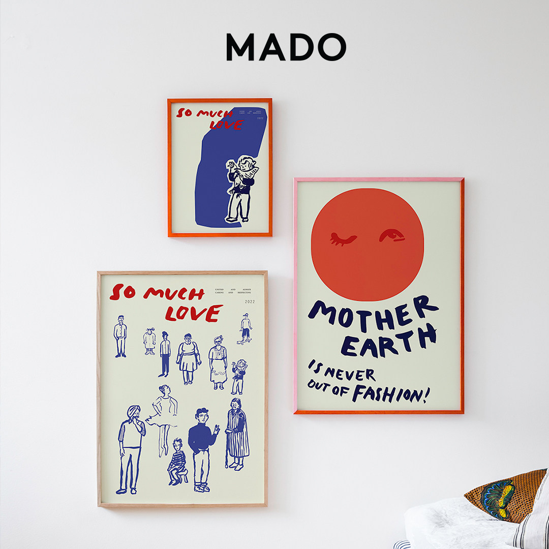丹麦制mado北欧风格现代简约儿童家居装饰画温馨清新儿童房间海报
