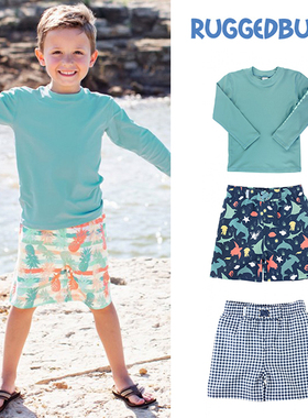 夏日清仓Ruggedbutts男童分体泳衣泳裤沙滩裤男孩长袖防晒游泳衣
