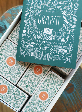 Grapat 2024 圣诞限量圣诞节倒计时传统家庭手工亲子活动木制玩具