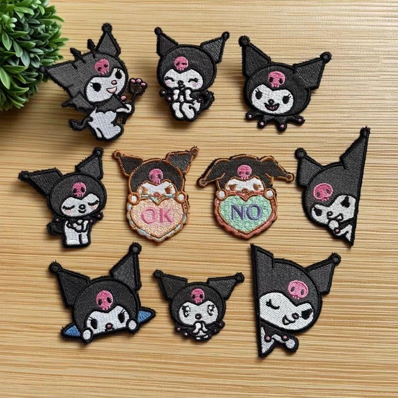 自粘款卡通库洛米鞋花洞洞鞋扣DIY装饰羽绒服修补贴破洞刺绣布贴,居家布艺,布贴,淘宝优惠券,粉丝福利购,淘宝优惠卷