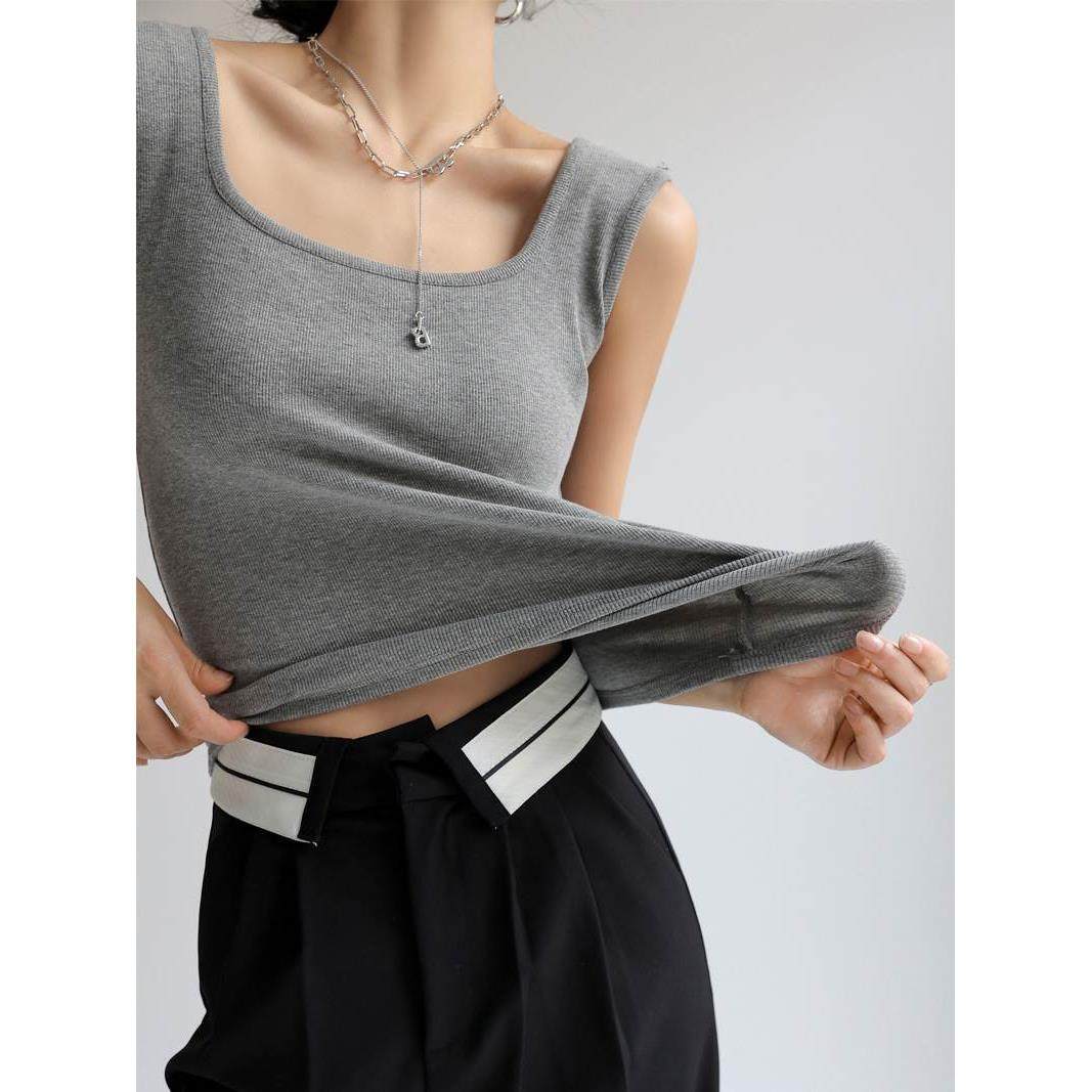 抖音爆款打底内搭方领小背心女无袖坎肩春秋夏季外穿吊带修身上衣,女装/女士精品,抹胸,淘宝优惠券,粉丝福利购,淘宝优惠卷