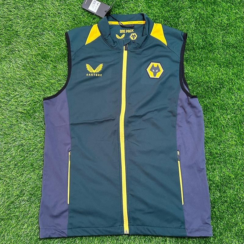 Castore 狼队 2122英超球员版足球运动无袖外套训练马甲 冷门球衣
