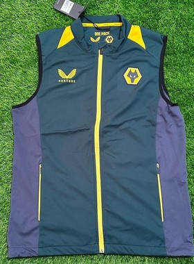 Castore 狼队 2122英超球员版足球运动无袖外套训练马甲 冷门球衣