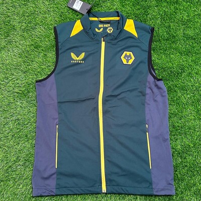 Castore 狼队 2122英超球员版足球运动无袖外套训练马甲 冷门球衣