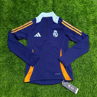 2425大童儿童足球训练半拉链拇指扣卫衣 皇家马德里 Adidas 皇马