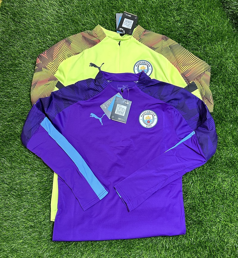 PUMA足球1/4拉链曼城拇指扣