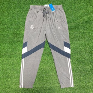 Adidas 三叶草 皇马 男子足球运动长裤复古训练拉链收腿裤 ji9480