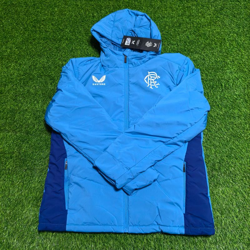 Castore 格拉斯哥流浪者 2324球员版教练版足球运动保暖连帽棉服