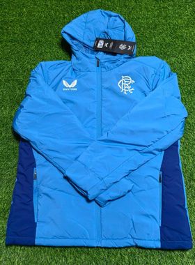 Castore 格拉斯哥流浪者 2324球员版教练版足球运动保暖连帽棉服