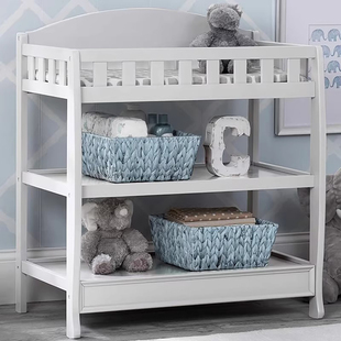 实木婴儿尿布台新生儿抚触台洗澡架母婴室护理台送尿布垫安全带